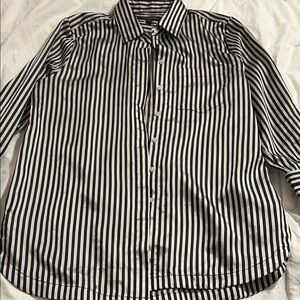 Black and White Striped women banana republic